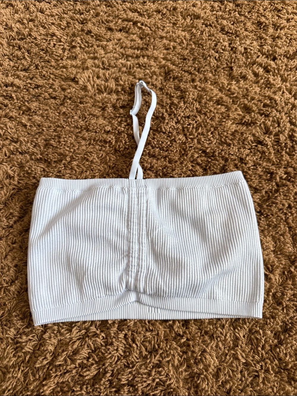 Aerie blue Ribbed Strapless Convertible Bandeau Top